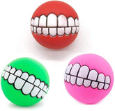 KUTKUT 3 Packs Teeth Balls for Dog Medium Large Funny Silicone Toy Chew Sound, Golden Retriever, Labrador - kutkutstyle