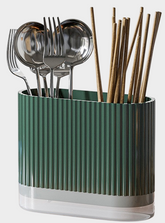 EZYHOME Countertop Silverware Holder, Cutlery Caddy, Fork Spoon Knife Utensil Organizer, Plastic Flatware Holder for Parties, Desk Organizer Caddy Pen Pencil Toothbrush Holder