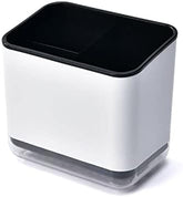 EZYHOME Kitchen Utensil Holder 3 Compartments Chopstick Holder Cutlery Drying Rack Plastic Silverware Draining Holder Countertop Flatware Storage Organizer for Chopsticks, Spoons, Forks, Brushes