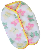 KUTKUT Warm Fleece Small Dogs & Cat Outfit With Butterfly Design, Stylish Winter Lightweight Jacket For ShihTzu, ToyPoodle, Papillon, JackRussell etc