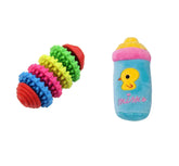 KUTKUT Combo of Durable Health Gear Gums Teething Chew Toy and Funny Plush Squeak Sound Stuffed Chew Toy for Dogs and Cats - kutkutstyle