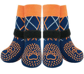 KUTKUT Dog Socks to Prevent Licking Paws for Hot Pavement Anti Slip - Dog Shoes Boots&Paw Protectors for Hardwood Floors, Double Sides Grips for Small Medium Large Senior Dogs Blue