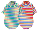 KUTKUT 2Pcs Stripe Print Pet Vest Breathable Autumn, Spring & Summer Cotton Stretchable Shirt for Small Dogs Maltese, Shihtzu, Pomeranian etc and Cats - kutkutstyle