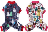 KUTKUT 2 Pack Dog Pajamas for Small Dog Boy Girl Fleece Puppy pjs Jammies 4 Leg Dog Clothes for Maltese, Shihtzu Winter Warm Onesies Jumpsuit Clothing for Pet Dogs Male & Female - kutkutstyle