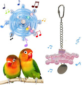KUTKUT 2PCS Bird Toys for Love Birds Colorful Bird Swivel Wheel Rotating Toys Parrot Chewing Toys Interactive Spinner Rattle Parrot Toy Bird Toy Bird Cage Accessories for Small Medium Birds