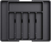 EZYHOME Drawer Organizer, Expandable Utensil Tray for Kitchen, BPA Free Flatware and Cutlery Holder, Adjustable Plastic Storage for Spoons Forks Knives.