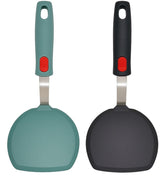 EZYHOME 2Pcs Silicone Spatula Turner, 600°F Heat Resistant Cooking Spatulas for Nonstick Cookware, Large Flexible Kitchen Utensils BPA Free Rubber Spatula Set for Egg, Pancake, Fish, Burger