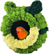 KUTKUT Bird Nest Warm Snuggle Bird Bed Fluffy Bird Sleeping Bed Parrot Nest Hammock Bird Shed Hut House Plush Snuggle Bird Hammock for Parakeets Cockatiels Conures Lovebirds
