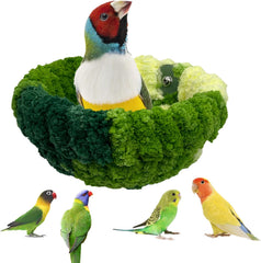 KUTKUT Bird Nest for Cage, Hanging Warm Comfortable Bird Bed Durable Material Nest Bedding for Conure Lovebird Canary Hummingbird Parakeet Laying Eggs Resting (SIZE:S, Diameter: 13.7cm)