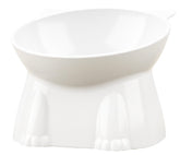 KUTKUT Slanted Cat Dog Food Bowl - Anti Vomiting Design, Whisker-Friendly Tilted Angle, Non-Slip Eco-Friendly Pet Dish, Plastic Elevated Cat Bowls Dishes, 15 Degrees Tilted Cat Food Bowl