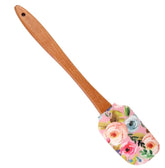 EZYHOME Silicone Spatula Cake Butter Spatula Multi-function Cream Spreader Cream Butter Spreader Kitchen Supply Practical Cheese Spatula Floral Printing Spatula Cake Baking Spatula(30cm *6 cm)