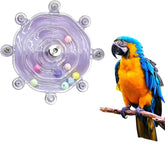 KUTKUT Bird Toys for Parakeets, Parrot Spinner Toy Colorful Parakeet Toys Wheel Puzzle Parrot Toys Interactive Spinning Wheel Rattle & Chew Ball for Cockatiel, Budgerigar,Conure, Lovebirds