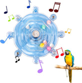 KUTKUT Bird Toys for Parrots - Spinning Wheel Chew Toy with Rotating Plastic Spinner, Enrichment Puzzle Cage Activity for Parakeets, Conures & Cockatiels