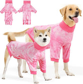 KUTKUT Recovery Suit for Medium Dogs-Soft Onesie Dog Surgery Suit for Female Male Dogs, Breathable Surgical Recovery Suit Prevent Licking Spay Recovery Suit Dog E-Collar&Cone Alternative( Pink )