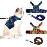 KUTKUT Combo of 2Pcs Cat Harness and Leash for Walking Escape Proof Air Mesh Fabric Outdoor Walking Vest with Reflective Strips for Cute Kittens and Small Puppies - kutkutstyle