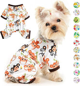 KUTKUT Dog Pajamas Pjs Spring Summer Autumn Dog Clothes for Puppies Small Dogs Cats Girl - Boy