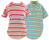 KUTKUT Stripe Print Pet Vest Breathable Autumn, Spring & Summer Cotton Stretchable Shirt for Small Dogs Shihtzu, Bichon, Maltese etc and Cats - kutkutstyle