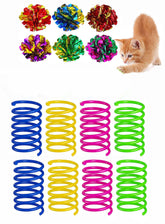 KUTKUT 14 PCS Cat Toys for Indoor Cats, Kitten Toys with Cat Spring Toy, Sparkle and Wool Cat Ball Toy for Indoor Cats Kittens Exercise, Cat Toys Variety Pack for Kitty