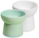 KUTKUT 2 Set Ceramic Cat Food Or Water Bowl, Elevated Cat Feeder Dishes with Stand, Raised Pet Food Bowl for Cats and Small Dogs, Stress Free Backflow Prevention & Anti Vomiting - kutkutstyle