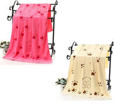 KUTKUT Pack of 2 Dog Cat Towel, Looluuloo Microfiber Drying Towels for Dog, Dog Bath Towel, Beach Towel, Absorbent Towel Suitable for Small Medium & Large Dogs (Size: 140cm x 70cm) - kutkutst