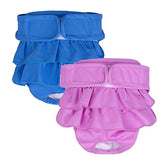 KUTKUT 2Pack Dog Female Diapers, Washable Dog Diapers Highly Absorbent Reusable Doggie Diapers for Dog Period Panties Dresses for Dogs in Heat, Period or Excitable Urination - kutkutstyle