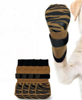 KUTKUT Anti Slip Dog Socks with Four Sides Grips for Hardwood Floors, Extra Traction Control No Twist - Dog Shoes Paw Protector for Hot Pavement to Prevent Licking Paws for Medium Large Dogs