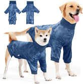 KUTKUT Recovery Suit for Medium Dogs-Soft Onesie Dog Surgery Suit for Female Male Dogs, Breathable Surgical Recovery Suit Prevent Licking Spay Recovery Suit Dog E-Collar&Cone Alternative( Blue)