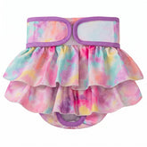 KUTKUT Reusable Dog Diapers Female Washable, Premium Doggie Tie Dye Diaper for Dogs, Highly Absorbent Puppy Dog Diaper for Heat, Incontinence and Puppy Training (Pastel)