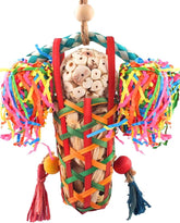 KUTKUT Bird Toys Parakeet Toy Cockatiel Shredding Toys Conure Foraging Sola Toys for Conure Cockatiel Parakeet Lovebird Small to Medium Birds