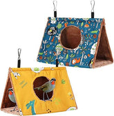 KUTKUT Pack of 2pcs Bird Nest House - Hanging Cave Tent Parrot Hammock Velvet Shed Hut Cage Plush Fluffy Birds Hideaway Sleeping Bed Fuzzy for Parrot Parakeet Cockatiels Lovebird