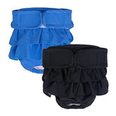 KUTKUT 2 Pack Dog Female Diapers, Highly Absorbent Reusable Doggie Diapers, Washable Pant for Dog Period Panties Dresses for Dogs in Heat, Period or Excitable Urination - kutkutstyle