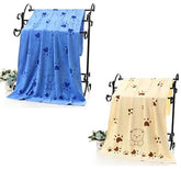 KUTKUT 2Pcs Dog Cat Towel, Looluuloo Microfiber Drying Towels for Dog, Dog Bath Towel, Beach Towel, Absorbent Towel Suitable for Small Medium & Large Dogs (Size: 140cm x 70cm) - kutkutstyle