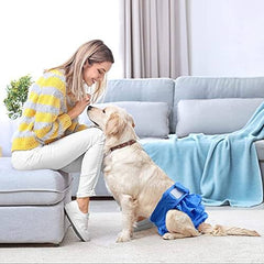 KUTKUT 2 Pack Dog Female Diapers,Highly Absorbent Reusable Doggie Diapers, Washable Diapers for Dog Period Panties Dresses for Dogs in Heat Period or Excitable Urination - kutkutstyle