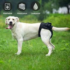 KUTKUT 2 Pack Dog Female Diaper, Ultra Absorbent Reusable Doggie Diapers, Washable Pant for Dog Period Panties Dresses for Dogs in Heat, Period or Excitable Urination - kutkutstyle