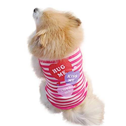 KUTKUT Combo of 3 Sleeveless Cotton Sweat Shirt for Puppy, Small Dog and Cat (Size: L, Chest Girth 45cm, Back Length 35cm) - kutkutstyle