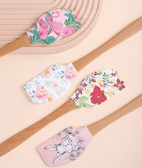EZYHOME Wooden handle Silicone Swan Pattern Spatula, Heat-Resistant Silicone Scraper, Suitable for Cooking, Baking, Stirring & Applying (30cm *6 cm)