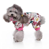 KUTKUT Dog Pajamas for Small Dog Boy Girl 2 Pack Fleece Puppy pjs Jammies 4 Leg Dog Clothes for Maltese, Shihtzu Winter Warm Onesies Jumpsuit Clothing for Pet Dogs Male Female - kutkutstyle