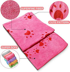 KUTKUT 2 Pcs Microfibre Dog Towel, Quick Absorbent Pet Bath Towels, Super Soft Fast Drying Machine Washable Puppy Beach Dryer for Small Medium Large Dogs (Size: 140 x 70cm) - kutkutstyle