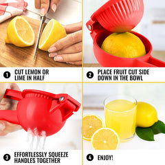 EZYHOME Lemon Squeezer With Life Time Warrenty - Large Lemon Juicer -Manual Juicer Citrus Lemon Squeezer, Fruit Juicer Lime Press Metal, Professional Kitchen Tools And Gadgets For Making Fresh Juice