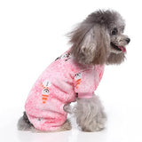 KUTKUT Dog Pajamas for Small Dog Boy Girl 2 Pack Fleece Puppy pjs Jammies 4 Leg Dog Clothes for Maltese, Shihtzu Winter Warm Onesies Jumpsuit Clothing for Pet Dogs Cats Male & Female - kutkut