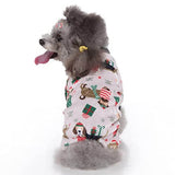 KUTKUT Dog Pajamas for Small Dog Boy Girl 2 Pack Fleece Puppy pjs Jammies 4 Leg Dog Clothes for Maltese, Shihtzu Winter Warm Onesies Jumpsuit Clothing for Pet Dogs Male Female - kutkutstyle