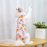 KUTKUT 2 pcs Cat Dog Sterlization Suit, Cat Surgery Recovery Suit | Physiological Poly Cotton Breathable Clothes for Abdominal Wounds or Skin Diseases Hook & Loop Closure Costume for Cats - k