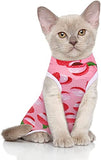 KUTKUT Cat & Dog Sterlization Suit, 2 Pack Cat Surgery Recovery Suit | Physiological Poly Cotton Breathable Clothes for Abdominal Wounds or Skin Diseases Hook & Loop Closure Costume for Cats 