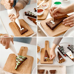 EZYHOME 122Pieces Tipless Piping Bags-100pcs Disposable Piping Pastry Bag for Royal Icing/Cookies Decorating -10 Pastry Bag Ties,10 Clips &2 Scriber Needle -Best Cookie/Cake Decorating Tools (10 Inch)