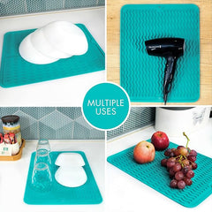 EZYHOME Silicone Dish Drying Mat for Kitchen Counter, Dish Drying Pad for Sink, Refrigerator or Drawer, Countertop Protection Pad