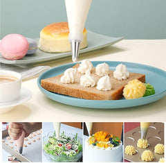 EZYHOME 122Pieces Tipless Piping Bags-100pcs Disposable Piping Pastry Bag for Royal Icing/Cookies Decorating -10 Pastry Bag Ties,10 Clips &2 Scriber Needle -Best Cookie/Cake Decorating Tools (10 Inch)