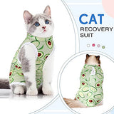 KUTKUT 2 Set Cat & Dog Sterlization Suit, Cat Surgery Recovery Suit, Physiological Poly Cotton Breathable Clothes for Abdominal Wounds or Skin Diseases Hook & Loop Closure Costume for Cats - 