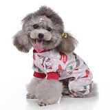 KUTKUT 2 Pack Dog Pajamas for Small Dog Boy Girl Fleece Puppy pjs Jammies 4 Leg Dog Clothes for Maltese, Shihtzu Winter Warm Onesies Jumpsuit Clothing for Pet Dogs Male Female - kutkutstyle