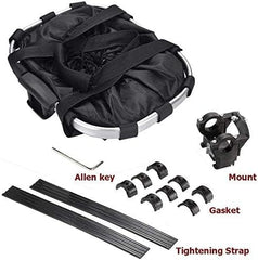 KUTKUT Bike Basket, Quick Release Bicycle Handlebar Front Basket, Removable Small Pet Cat Dog Carrier, Folding Detachable Easy Install Quick Released Picnic Shopping Bag Max.Bearing: 5Kg