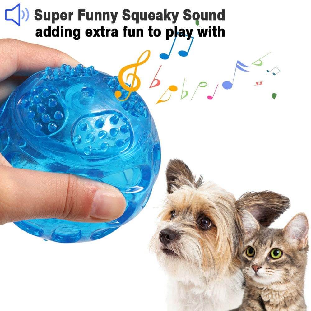 KUTKUT Combo of 2 Dura Squeak Dog Balls (Interactive Dog Toy That Float & Squeak) Squeaky Balls for Playing, Great Alternative to Traditional Labrador, Golden Retriever Dog Tennis Balls - kut